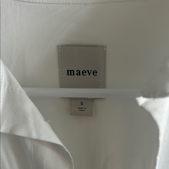 Anthropologie Bettina Maeve White Tiered Shirt Puff Sleeve Sundress - Picture 2 of 7